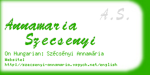 annamaria szecsenyi business card